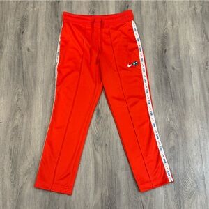 NIKE Hyper Femme Orange Track Pant Joggers with Spring Floral Embroidery